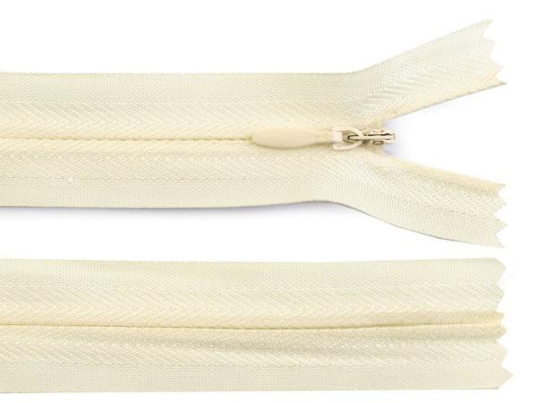 Reißverschluss Nahtverdeckt Länge 50 cm Creme
